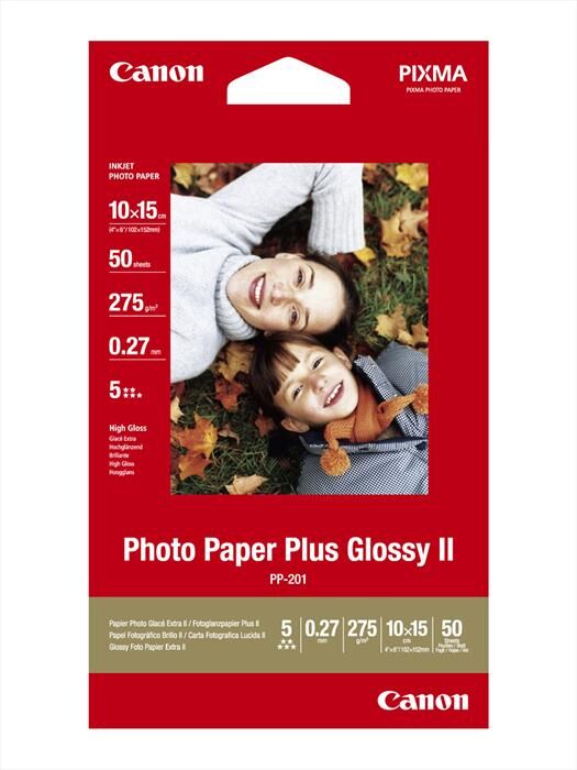 Canon Paper Pp-201 (4x6, 50 Sheets)-white