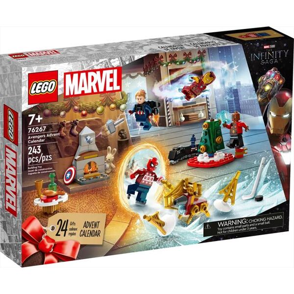 lego marvel calendario dell’avvento avengers 76267-multicolore