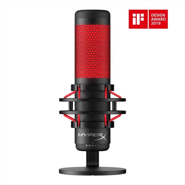 hyperx microfono quadcast-red