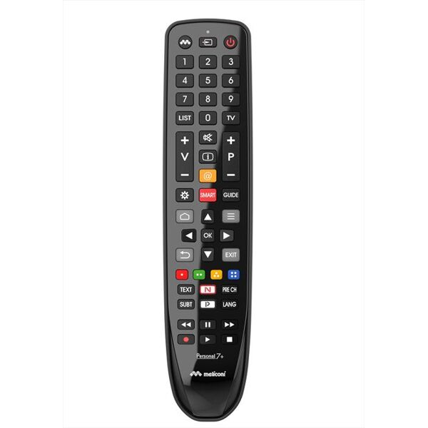 meliconi telecomando per 1 tv gumbody personal 7+ tcl/t-nero lucido / nero opaco / cor