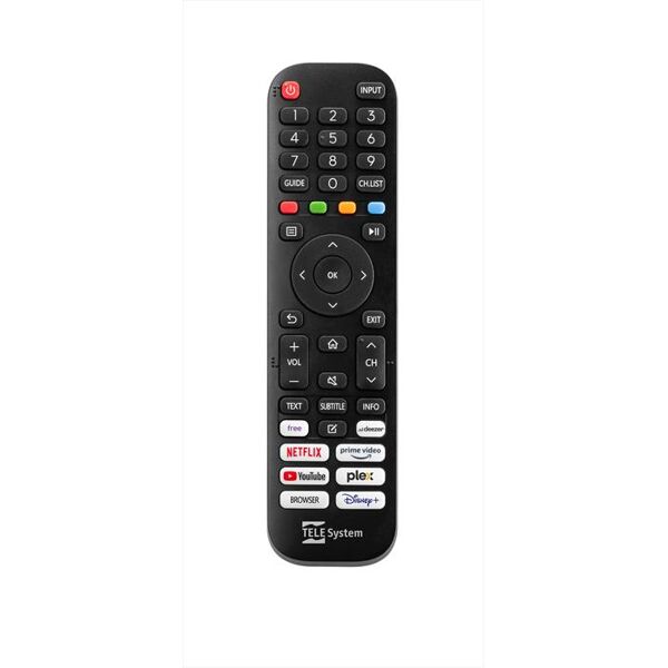 telesystem telecomando originale in blister per smart tv vida-black