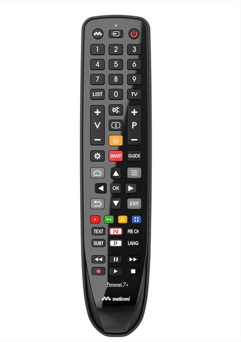 meliconi telecomando per 1 tv gumbody personal 7+ tcl/t-nero lucido / nero opaco / cor