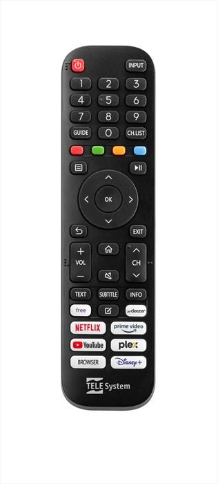 telesystem telecomando originale in blister per smart tv vida-black