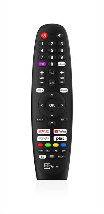 telesystem telecomando orig.in blist.per smart tv vidaa ergon-black