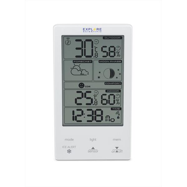 explore scientific wsh4009gye000, stazione meteo con display touch-white