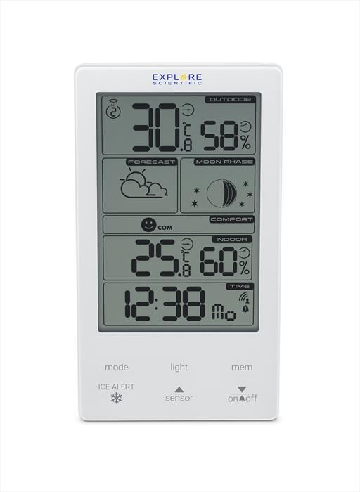 explore scientific wsh4009gye000, stazione meteo con display touch-white