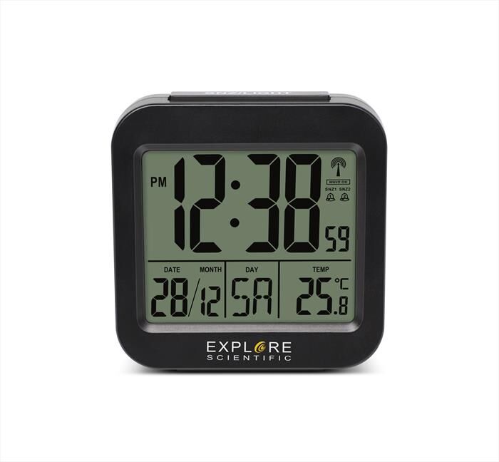 EXPLORE SCIENTIFIC Rdc1008 Orologio Radiocontrollato Da Viaggio,-black