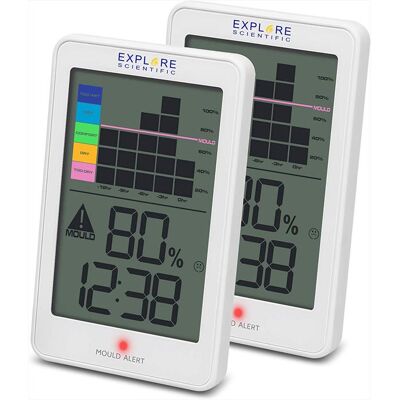 EXPLORE SCIENTIFIC Wsh1008 Termo/igrometro Con Allarme Muffa-white EXPLORE SCIENTIFIC Wsh1008 Termo/igrometro Con Allarme Muffa-white