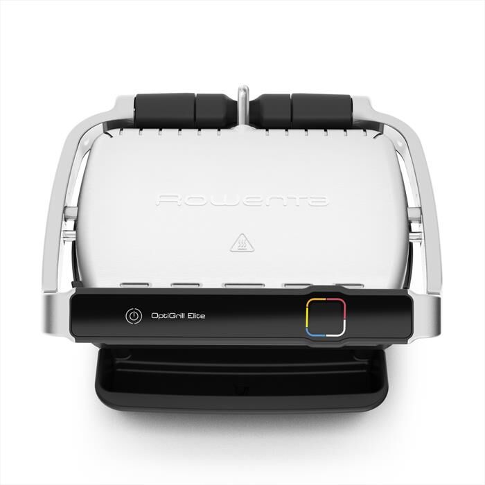 rowenta gr750d optigrill elite bistecchiera elettrica-argento/nero