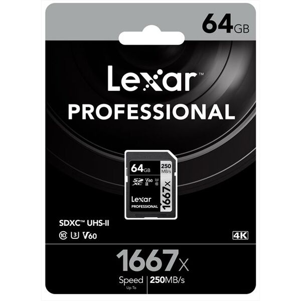 lexar sdxc pro 1667x 64 gb-black