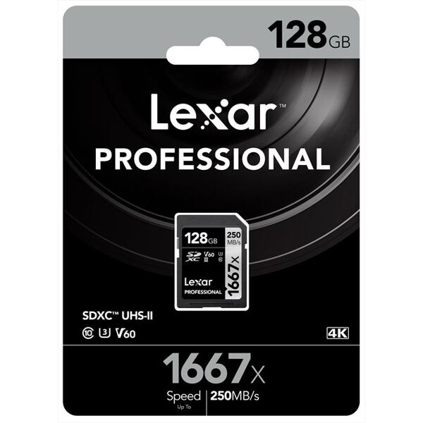 lexar sdxc pro 1667x 128 gb-black