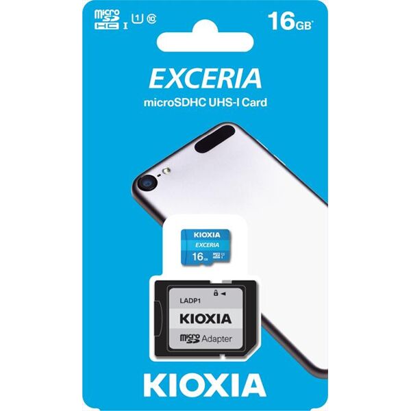 kioxia microsd exceria mex1 uhs-1 16gb-azzurro