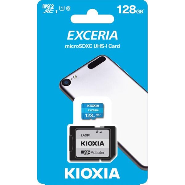 kioxia microsd exceria mex1 uhs-1 128gb-azzurro