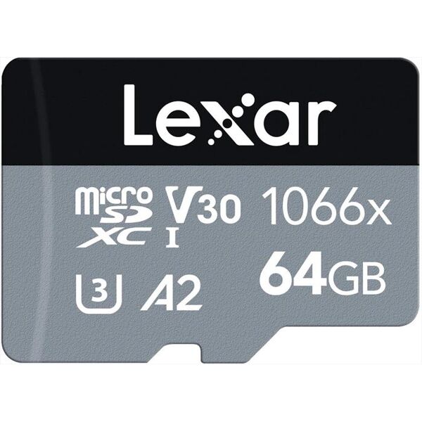 lexar sd micro 1066x 64gb cl.-black/silver