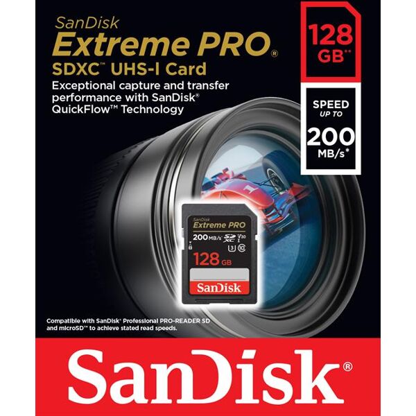 sandisk supporto sd extreme pro v30 u3 128gb