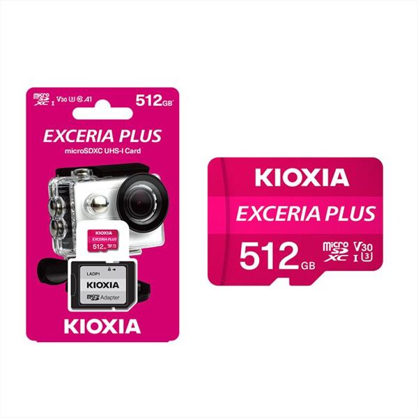 kioxia microsd exceria plus mpl1 uhs-1 v30 u3 512gb-rosa