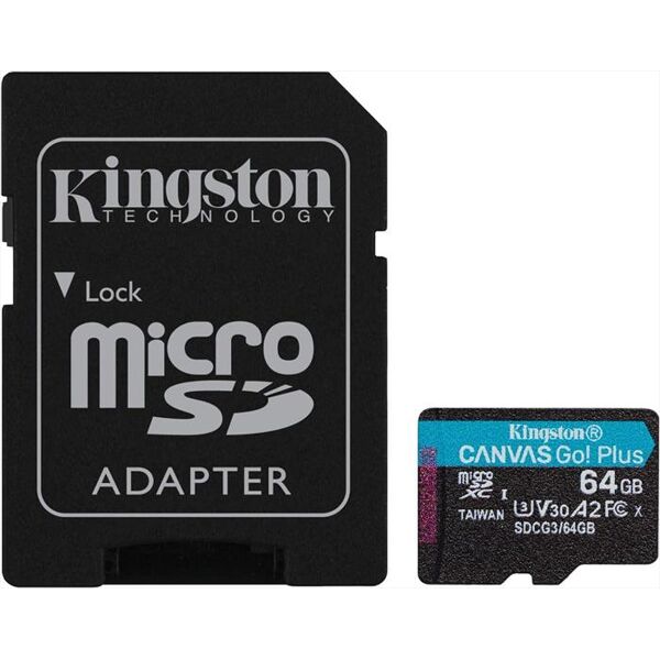 kingston supporto micro sd 64 gb sdcg364gb-nero