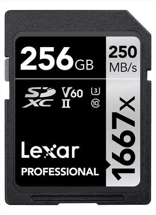 lexar sdxc pro 1667x 256 gb-black