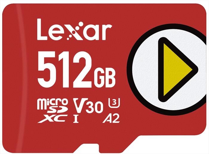 lexar 512gb play microsdx uhs-i-red