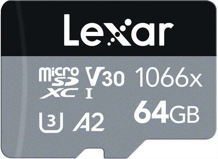 lexar sd micro 1066x 64gb cl.-black/silver