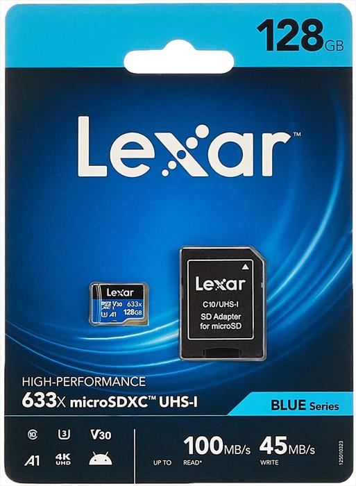 lexar sdmicro 633x 128gb c/ad-black