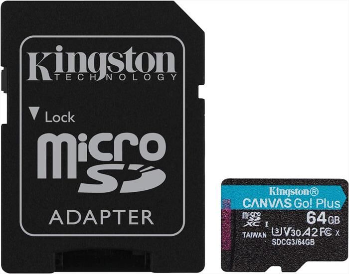 kingston supporto micro sd 64 gb sdcg364gb-nero