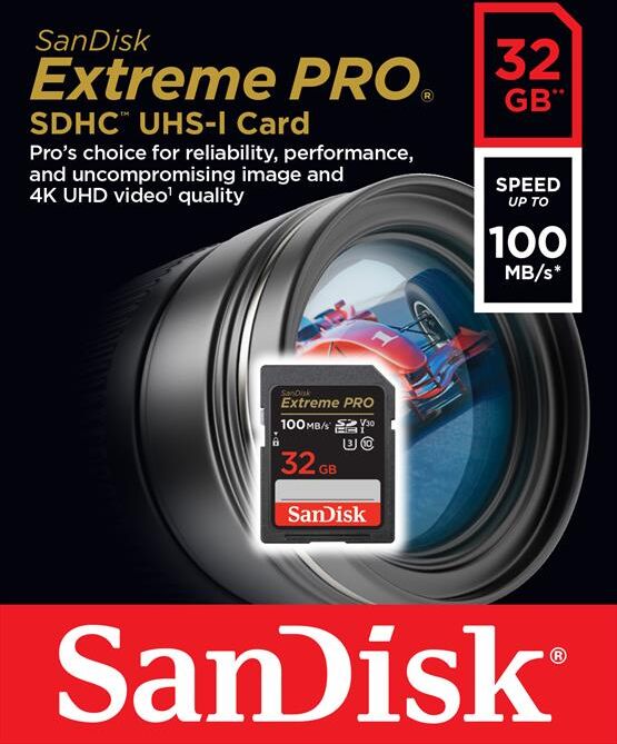 SanDisk Supporto Sd Extreme Pro V30 U3 32gb