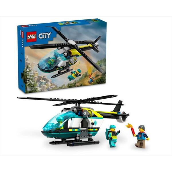 lego city elicottero di soccorso di emergenza 60405-multicolore