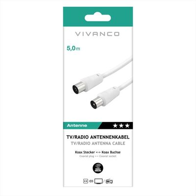 SBS Cavo Cavo Antenna Spina-spina >50 Db, 5 M-bianco SBS Cavo Cavo Antenna Spina-spina >50 Db, 5 M-bianco