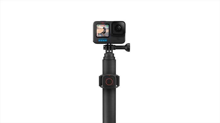 gopro extension pole+waterproof shutter remote-nero