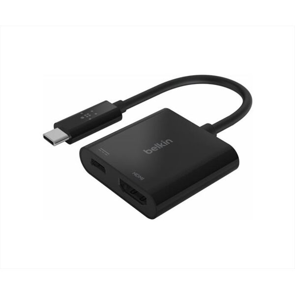 belkin adattatore da usb-c a hdmi con ricarica power 60w-nero