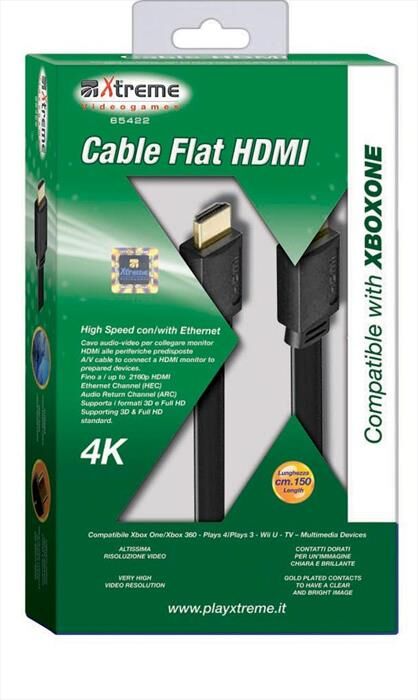 xtreme 65422 xbox one cavo hdmi flat 4k