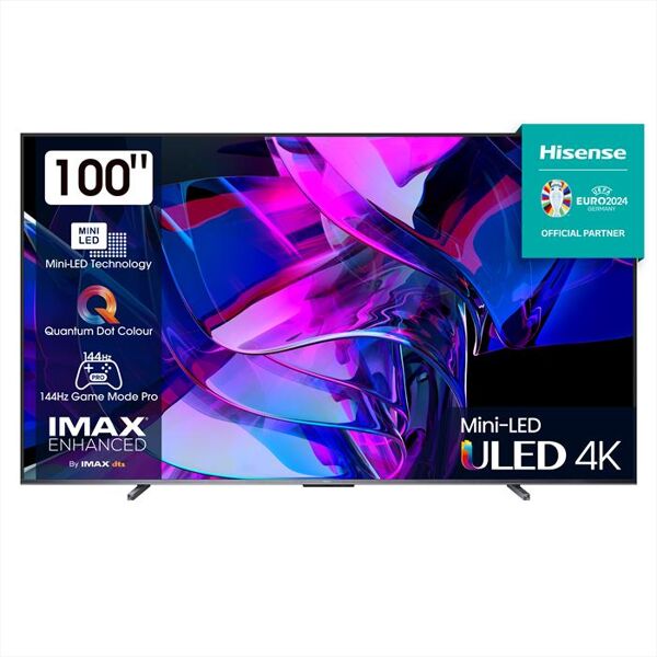 hisense smart tv mini led uhd 4k 100 100u7kq-metal