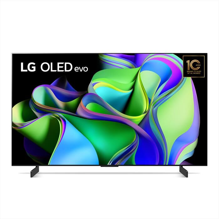 lg smart tv oled uhd 4k 42 oled42c34la-argento