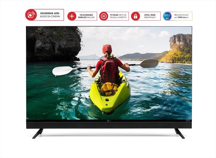 telesystem smart tv led uhd 4k 49,5 sonic fl4k smv13 vidaa-black