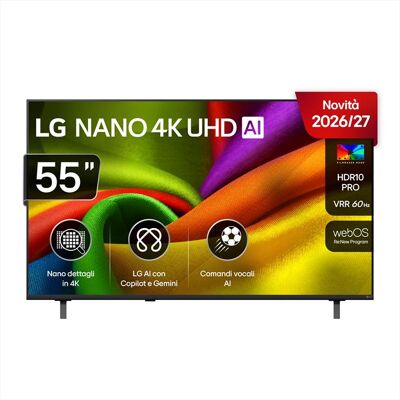 LG Smart Tv 55" Nano 4k Ai 55nu850b6la-charcoal Black LG Smart Tv 55" Nano 4k Ai 55nu850b6la-charcoal Black