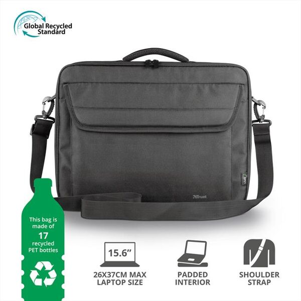 trust atlanta laptop bag 15.6 eco-black