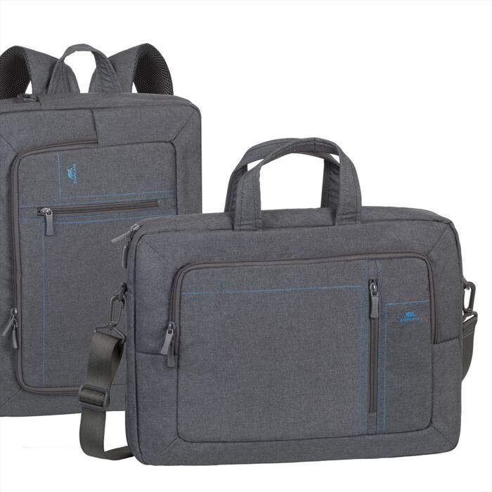 rivacase 7590 borsa convertibile per notebook da 16-grigio