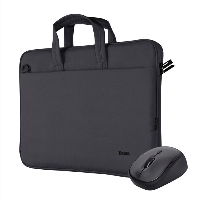 trust borsa notebook bologna bag and mouse set-black