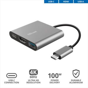 Trust Dalyx 3-in-1 Usb-c Adapter-grey