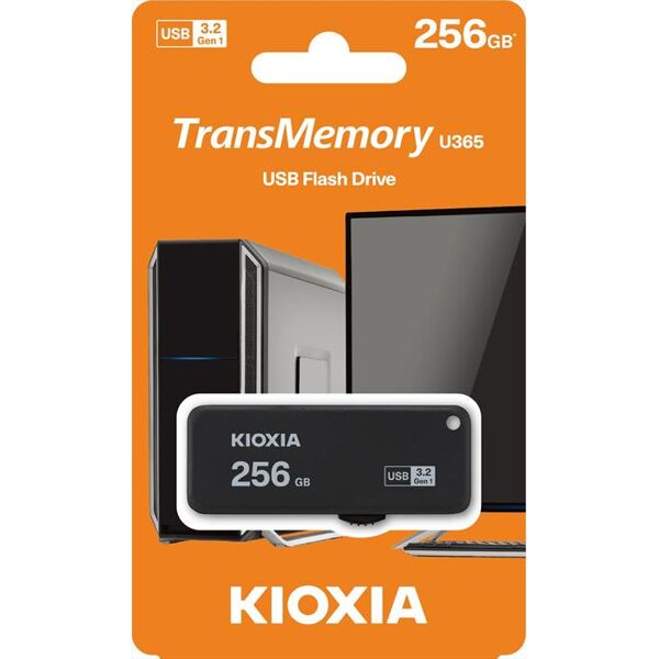 kioxia chiavetta usb u365 yamabiko 3.0 256gb-nero