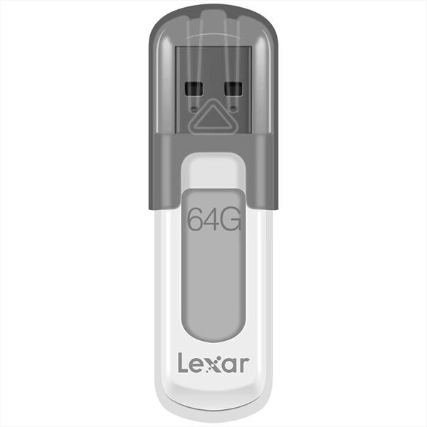 lexar jumpdrive v100 usb 3.0 64gb-grigio/bianco