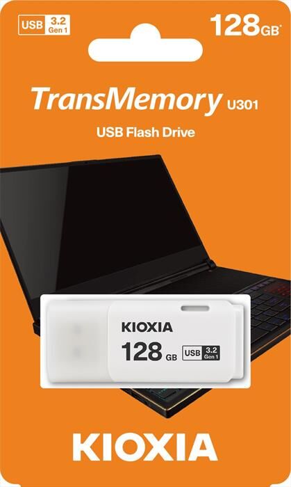 KIOXIA Chiavetta Usb 0301 3.0 Hayabusa 128gb-bianco