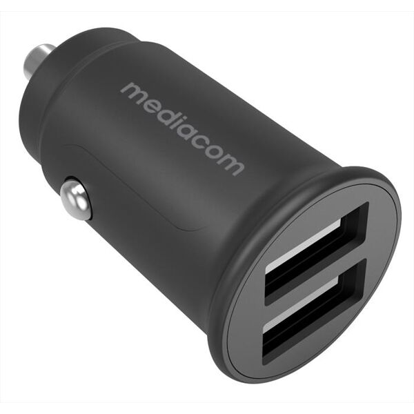 mediacom caricabatterie da auto con 2 porte usb md-a160