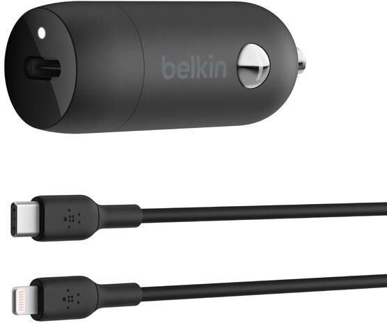 belkin caricabatterie da auto 30w con porta usb pps-nero