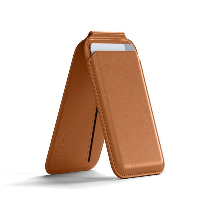 SATECHI Magnetic Wallet Stand Per iPhone 12/13/14-marrone