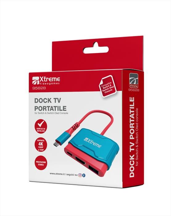 Xtreme Dock Tv Portatile-rosso/azzurro