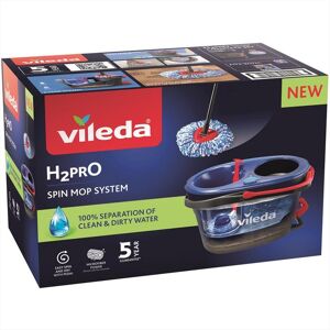 VILEDA Spazzolone Microfibra 178332 H2pro Spinmop Sistema-nero/blu/rosso VILEDA Spazzolone Microfibra 178332 H2pro Spinmop Sistema-nero/blu/rosso