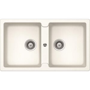 GLEM GAS Lavello Lneare Ls286wh 2 Vasche-bianco