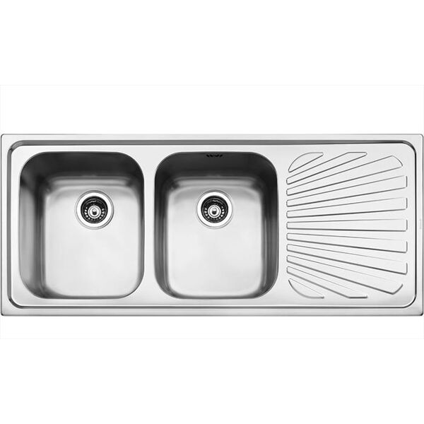 smeg lavello lineare sp116d 2 vasche-inox